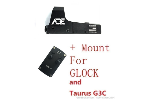 ADE RD3-006B GREEN Dot Sight+Plate for Taurus G3C/GLOCK Pistol  NOT RED