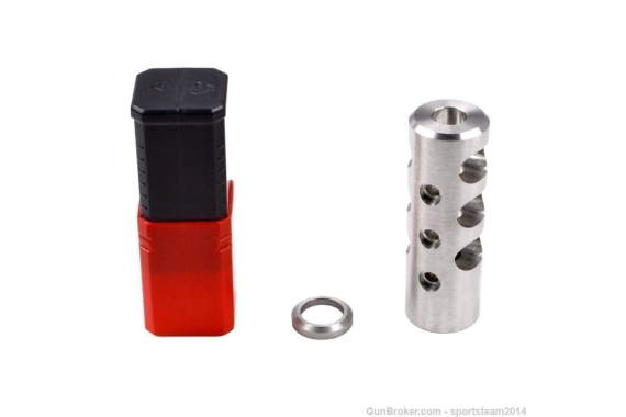 AR-10 LR .308/7.62 NATO - 5/8x24 Muzzle Brake, Stainless Steel