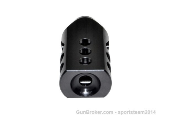 AR15 1/2x28 Competition Grade Muzzle Brake, Steel with Black Phosphate Fini