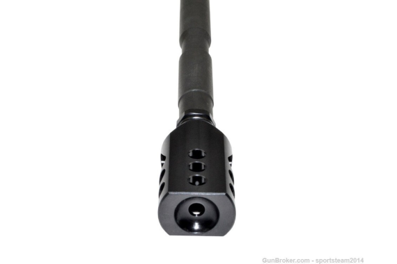 AR15 1/2x28 Competition Grade Muzzle Brake, Steel with Black Phosphate Fini