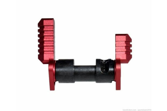 AR15/308 AMBIDEXTROUS SAFETY SELECTOR SWITCH, STEEL AND ALUMINUM - RED