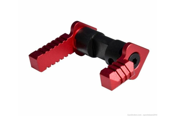 AR15/308 AMBIDEXTROUS SAFETY SELECTOR SWITCH, STEEL AND ALUMINUM - RED
