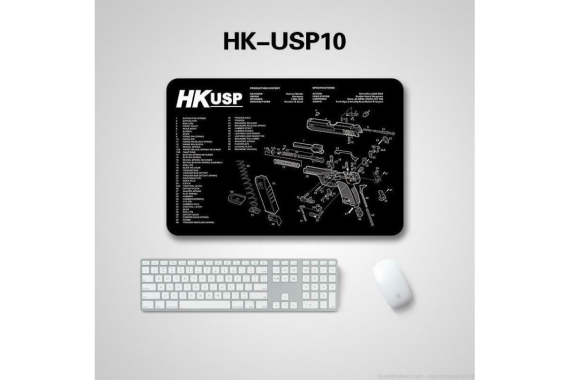 HK USP Handgun Gunsmith Armorers Bench Cleaning Rubber Mat Mouse Pad