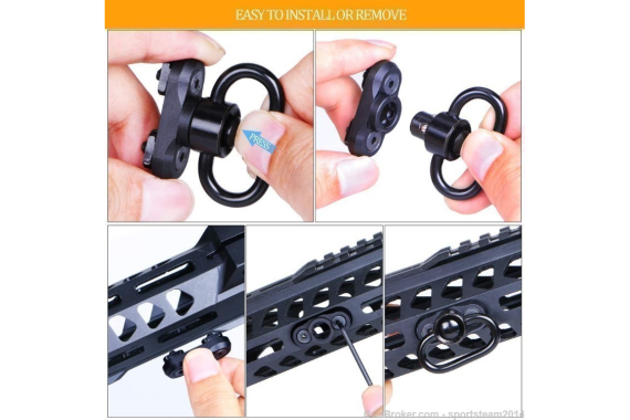 Pack of 2!MLOK QD Sling Swivel with Rail Adaptor for M-LOK Handguard
