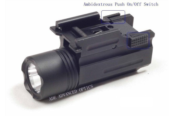 Pistol or Rifle 250 lumen flashlight with QD Mount