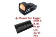 ADE RED Dot Sight + Mount Plate for Ruger Mark I,II,III,IV,1,2,3,4 Handgun