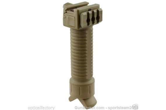 FDE /AN AR15 MilSpec ForeGrip Grip+SteelLeg Bipod+SideRail