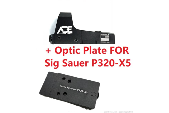 ADE RD3-006 Green Dot Sight+Optic Mounting Plate for Sig Sauer P320-X5 Gun