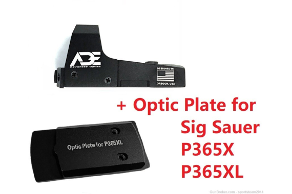 ADE RD3-006 Green Dot Sight+Optic Mounting Plate for Sig Sauer P365XL/P365X