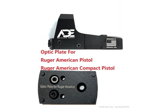 ADE RD3-006B Green Dot Sight+Optic Mount Plate for Ruger American Pistol