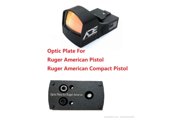 ADE RD3-009 Red Dot Sight + Optic Mount Plate for Ruger American Pistol