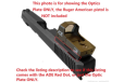 ADE RD3-015 Red Dot Sight + Optic Mount Plate for Ruger American Pistol