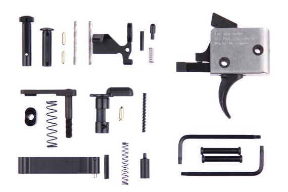 Cmc Ar15-ar10 Lower Parts Kit - With 3-3.5lb Curved Trigger
