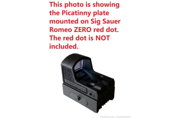 Picatinny Mounting Plate for Shield RMS/RMSc, Sig Sauer Romeo Zero Red Dot
