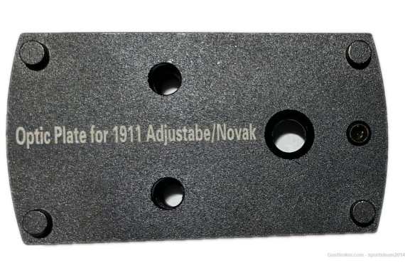 Red Dot Optic Adapter Mount Plate for 1911 pistol with NOVAK REAR SIGHT