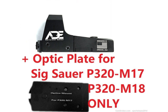 ADE GREEN Dot+Optic Mount Plate For Sig Sauer P320-M17,M18,X5 Legion Pistol