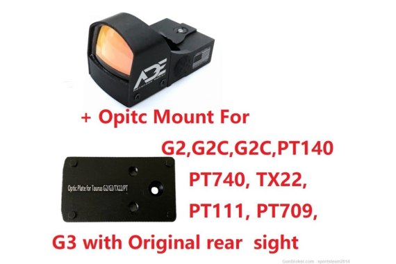 ADE RD3-009 Red Dot+Optic Mount Plate For Taurus PT111 G2,G2C,G3,PT140,TX22