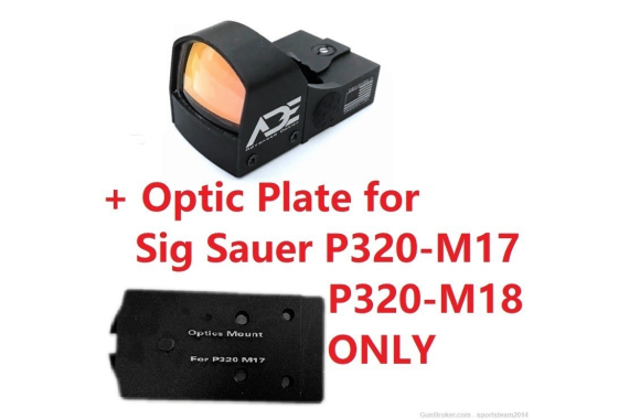 ADE RD3-009 Red Dot+Optic Mounting Plate for Sig Sauer P320-M17,M18,X5-Legi