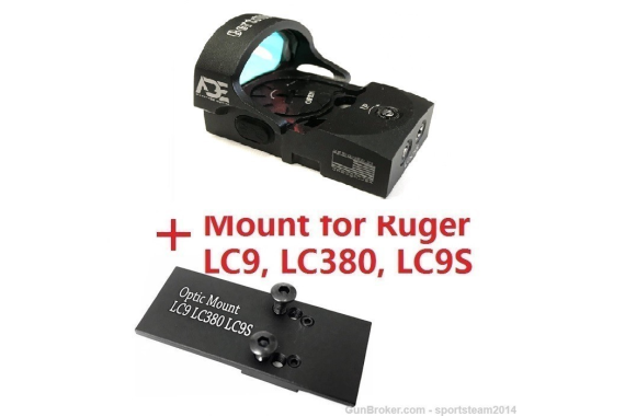 ADE GREEN Dot Sight RD3-006B with RUGER LC9,LC380,LC9S mount