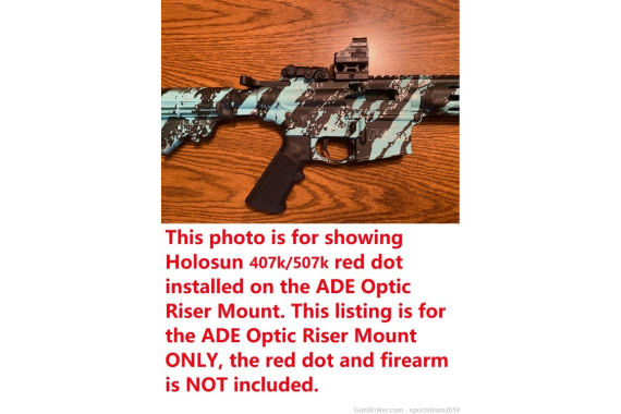 Absolute Co-witness Riser Mount for Holosun 407K/507K, Shield RMSC Red Dot