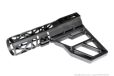 Black Aluminum Skeletonized Pistol Brace Stabilizer+Pistol Buffer Tube Kit