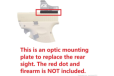 Optic Mount Plate for Glock,Taurus G3C fit ADE STINGRAY, Triijicon RMR/SRO