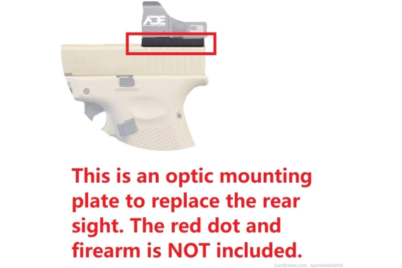Optic Mount Plate for SW MP 2.0 Shield SD9  to fit Trijicon RMR/SRO Red Dot