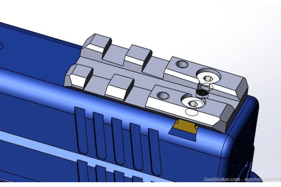 PICATINNY RAIL Mount Plate for Glock +Screw Hole for Sig Romeo Zero Footprt