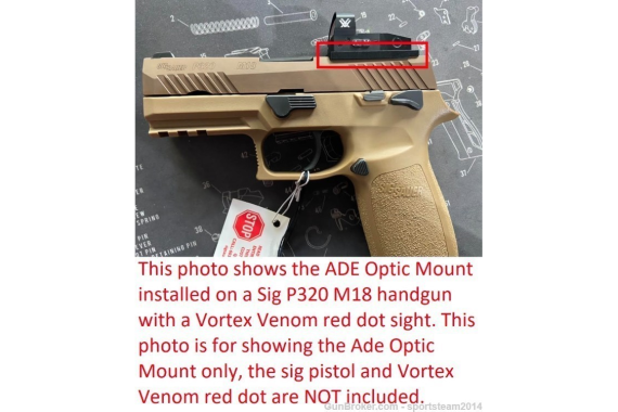 Sig Sauer P320-M17,M18,X-5 Legion Mount Plate for Vortex Venom/Razor/Viper