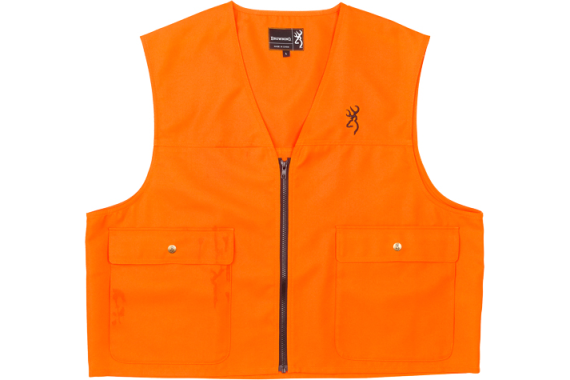 Browning Safety Vest Buck - Mark Logo Blaze Orange Lg