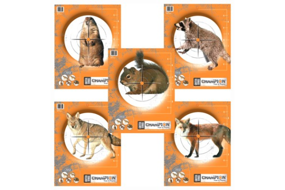 Champion Critter Series Target - Paper 2ea. Of 5 Animals 10-pk.