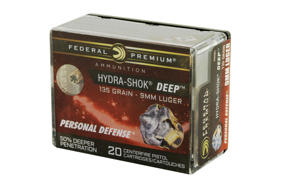 Fed Hydra-shok Deep 9mm 135gr Hp 20-