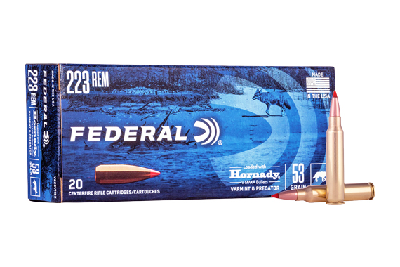 Federal 223 Remington 53gr - 20rd 10bx-cs V-max