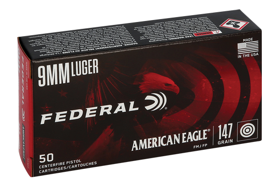 Federal Ae 9mm Luger 147gr - 50rd 20bx-cs Fmj-fp