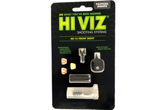Hiviz Front Sight For Ar-15 - All Types Red-green Litepipes