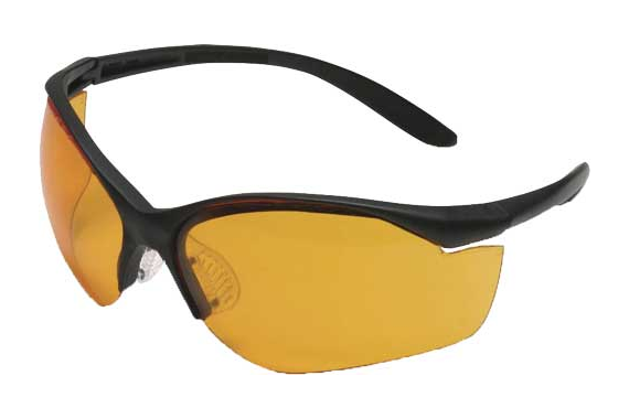 Howard Leight Vapor Ii Glasses - Black Frame-orange Lens