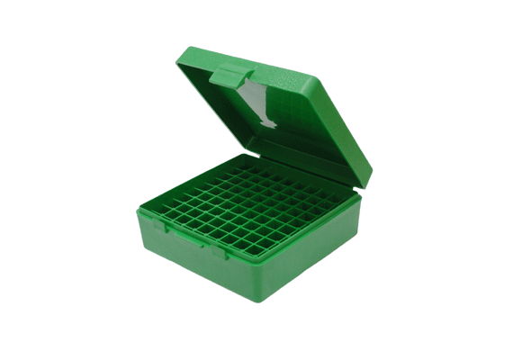 Mtm Ammo Box .38-.357 - 100-rounds Green
