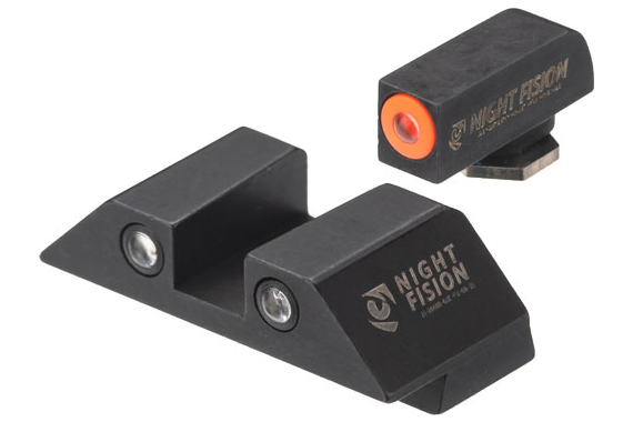 Night Fision Tritium Orangedot - Square Black Rear Glock Set
