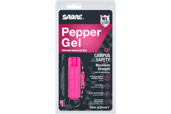 Sabre Red Pepper Gel Spray - Pink Hard Case W-ring 15gr