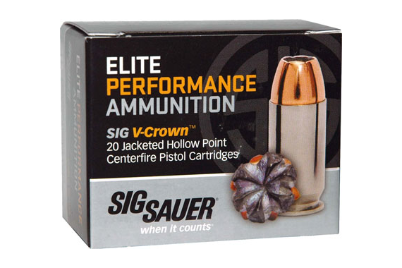 Sig 9mm Luger 147gr Elite - 20rd 10bx-cs V-crown Jhp
