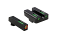 Truglo Sight Set Glock Low - Tfx Pro Green-orange Outline