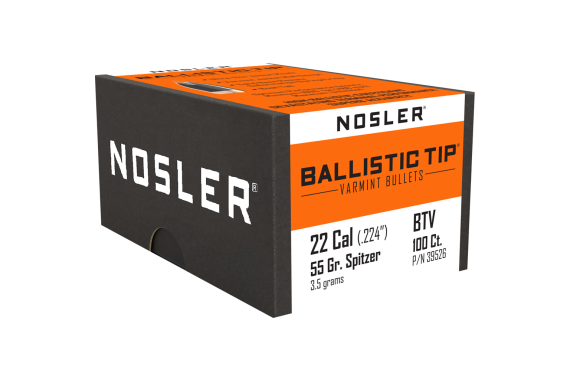 Nosler Ballistic Tip Varmint Bullets .22 Cal. 55 Gr. Spitzer Point 50 Pk.