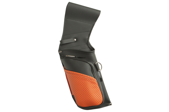 Neet N-490 Leather Field Quiver Black Leather With Orange Pockets Rh