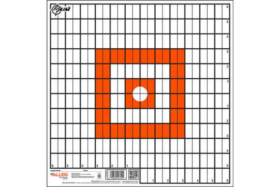 Allen Ez Aim Paper Grid Target - 12-pk 12