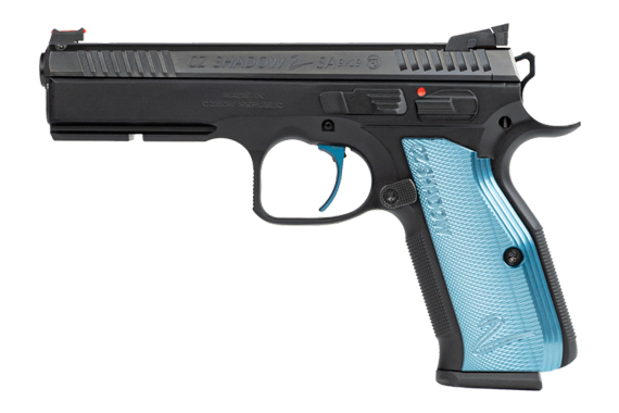 Cz Shadow 2 Sa 9mm Fs 17-shot - Black Polycoat Blue Grip !!