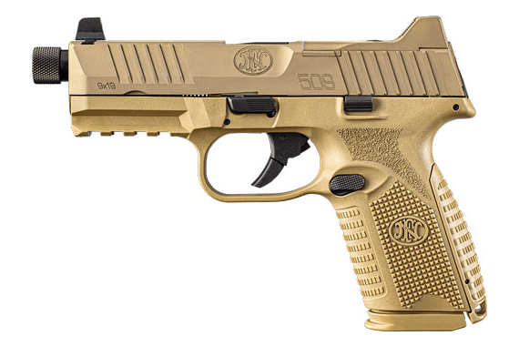 Fn 509m Tactical 9mm Optics - Ready Night Sights Fde 24rd