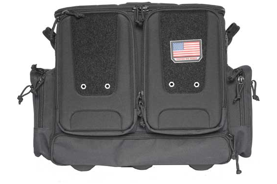 Gps Tactical Rolling Range Bag - Holds 10 Handguns Black Nylon