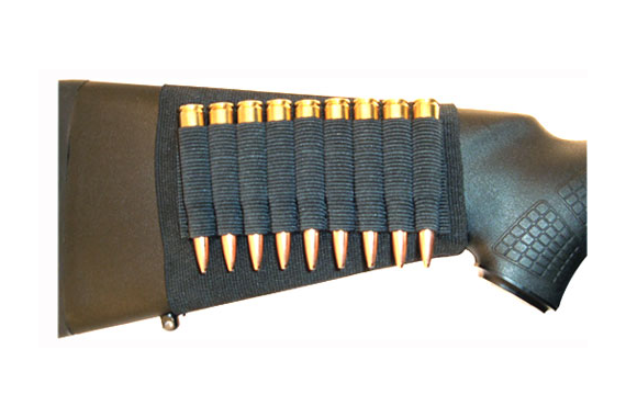 Grovtec Rifle Shell Holder Blk - Buttstock Sleeve Open Style