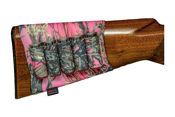 Grovtec Shotgun Shell Holder - For Buttstock True Timber Pink