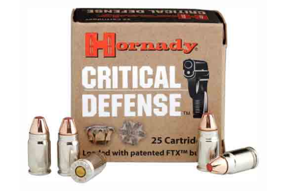 Hornady Critical Defense 40sw - 20rd 10bx-cs 165gr Ftx